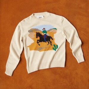 Bode Cowboy Crewneck in perfect condition